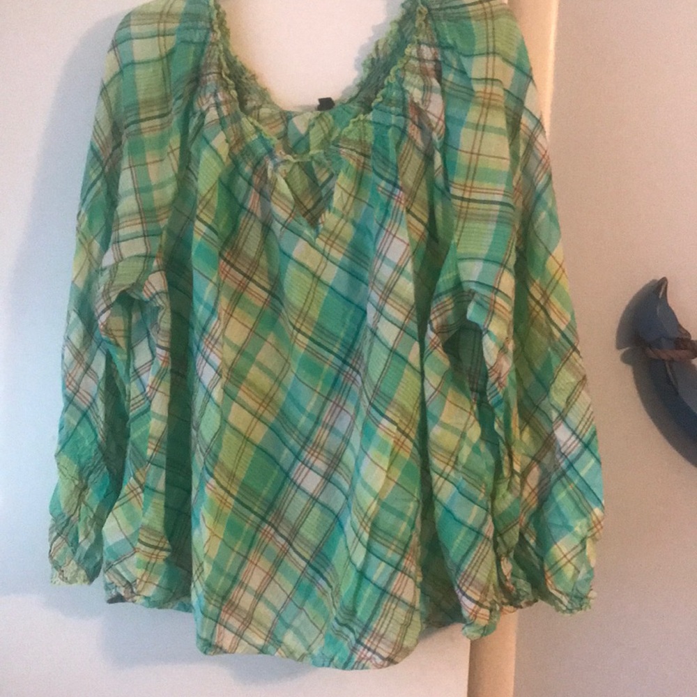 Pretty plaid Lane Bryant top, size 22/24